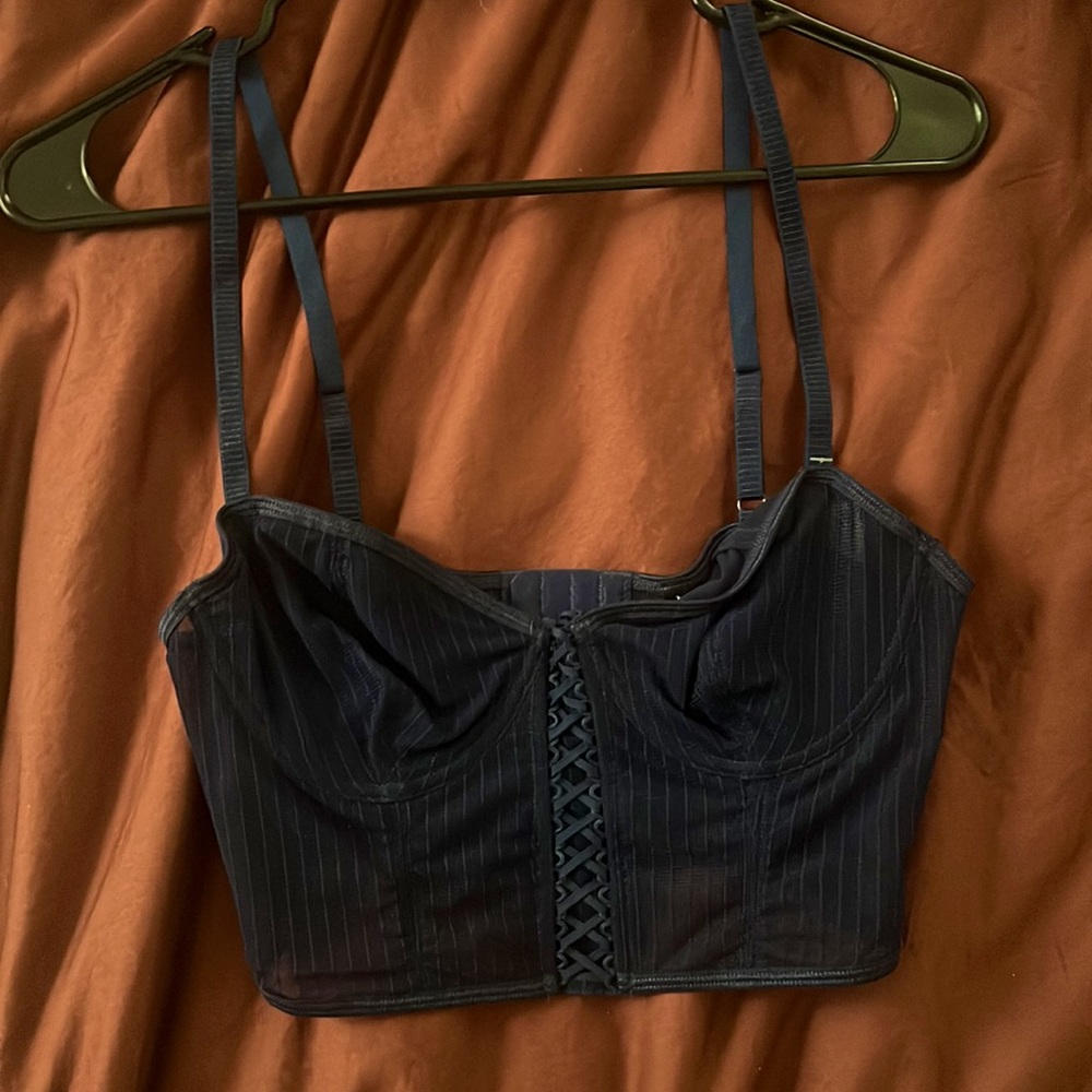 Blue crop top
